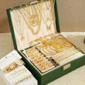 Gold Fashion Jewelry Collection Set