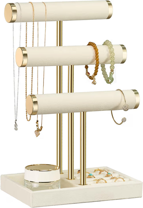 3-Tier Gold Jewelry Display Stand